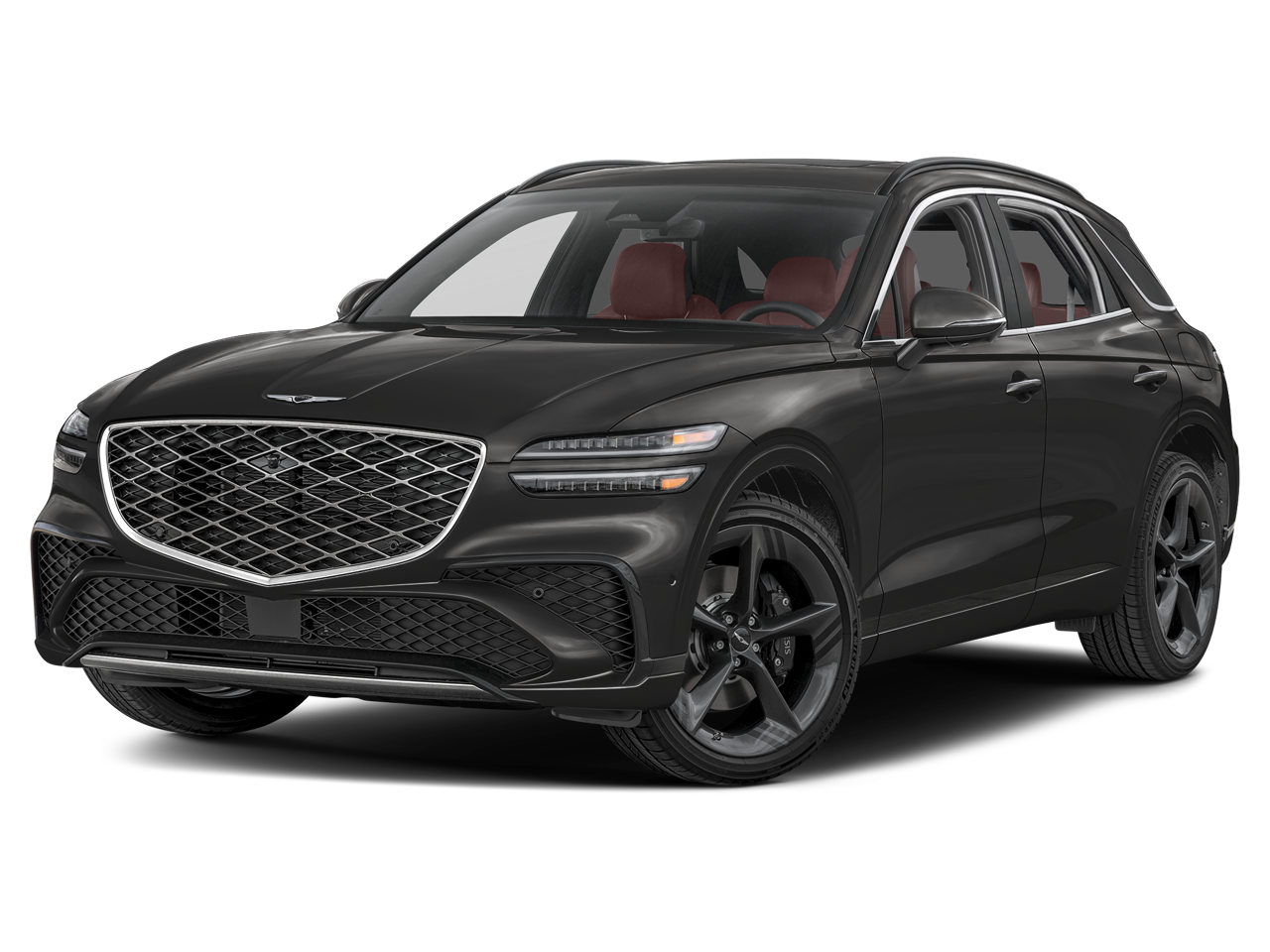 2026 Genesis GV70 2.5T SPORT PRESTIGE in Vik Black — front three-quarter view