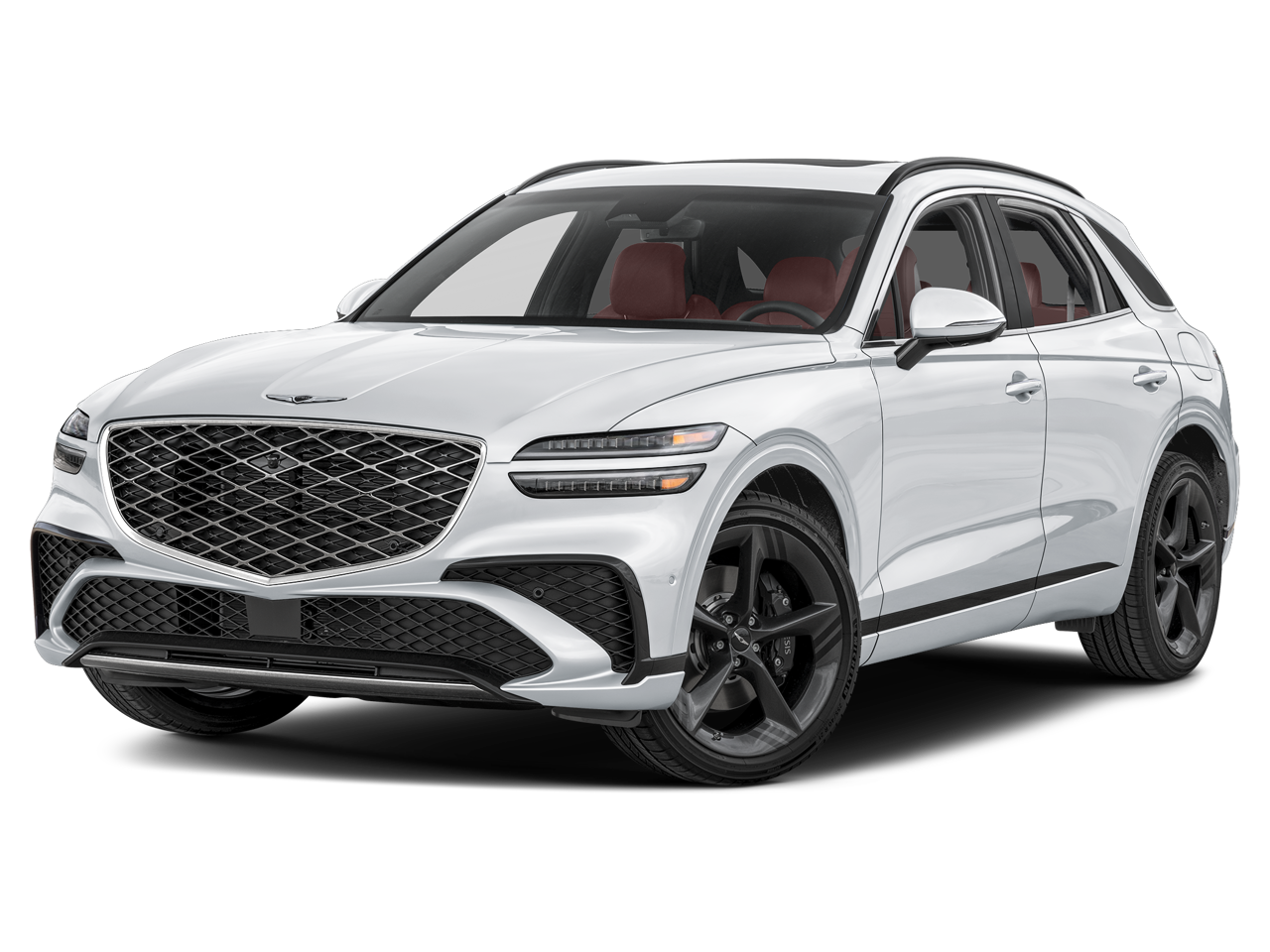 2026 Genesis GV70 2.5T SPORT PRESTIGE in Uyuni White — front three-quarter view