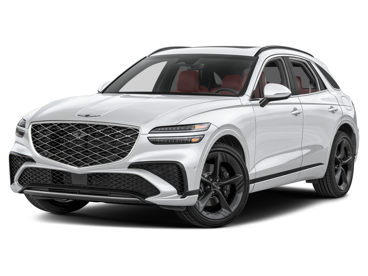 2026 Genesis GV70 2.5T SPORT PRESTIGE in Alta White — front three-quarter view