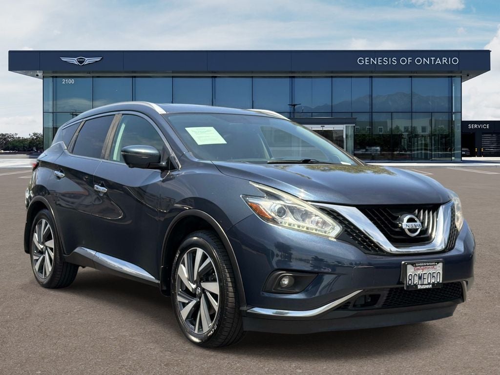 2017 Nissan Murano Platinum in Arctic Blue Metallic — front three-quarter view