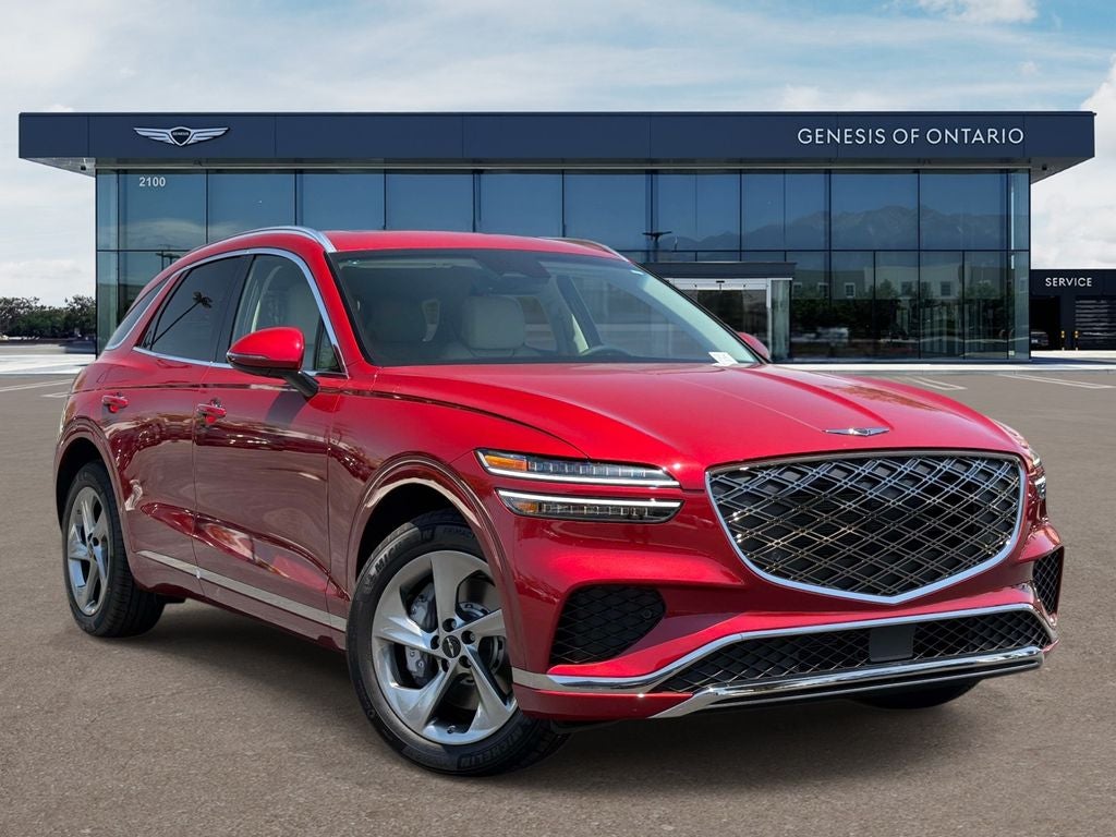 2026 Genesis GV70 2.5T SELECT in Mauna Red — front three-quarter view