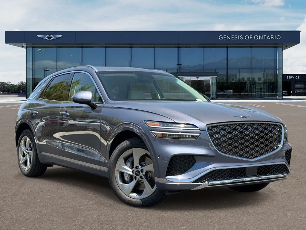 2026 Genesis GV70 2.5T ADVANCED in Ceres Blue — front three-quarter view