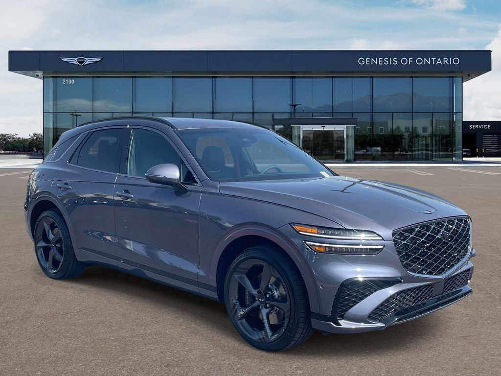 2026 Genesis GV70 2.5T SPORT PRESTIGE in Ceres Blue — front three-quarter view