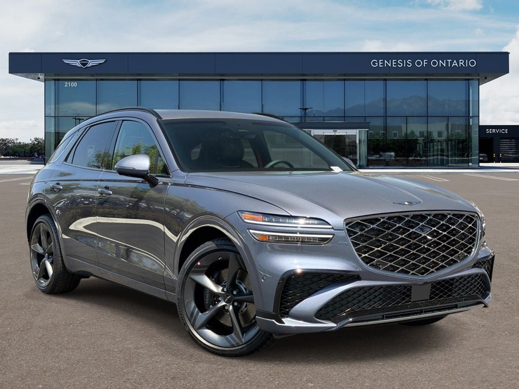 2026 Genesis GV70 2.5T SPORT PRESTIGE in Ceres Blue — front three-quarter view