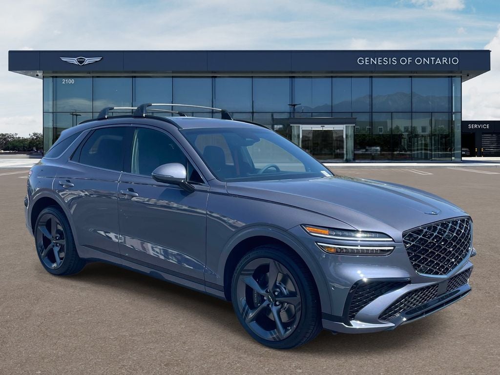 2026 Genesis GV70 2.5T SPORT PRESTIGE in Ceres Blue — front three-quarter view