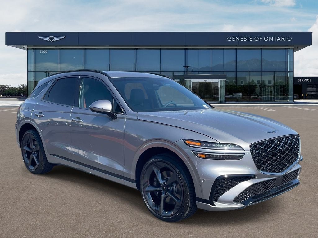 2026 Genesis GV70 2.5T SPORT PRESTIGE in Savile Silver — front three-quarter view