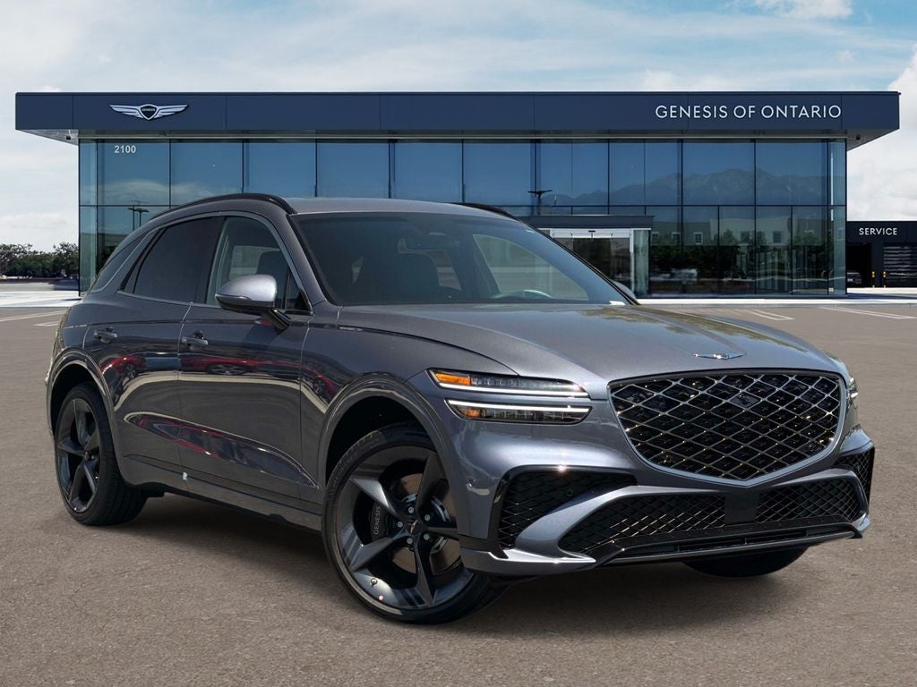 2026 Genesis GV70 2.5T SPORT PRESTIGE in Ceres Blue — front three-quarter view