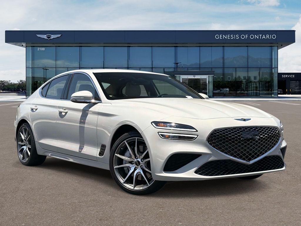 2026 Genesis G70 2.5T in Vatna Gray — front three-quarter view