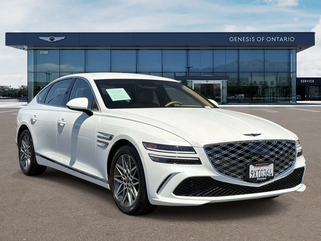 2026 Genesis G80 2.5T in Uyuni White — front three-quarter view