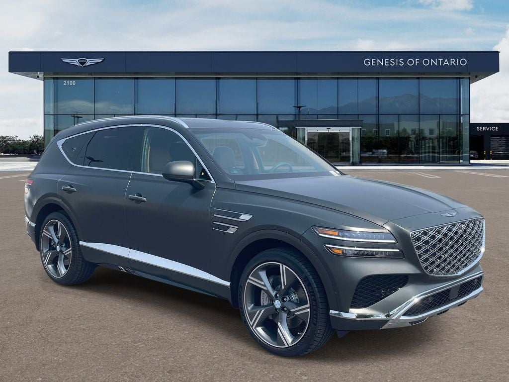 2026 Genesis GV80 2.5T PRESTIGE in Storr Green Matte — front three-quarter view