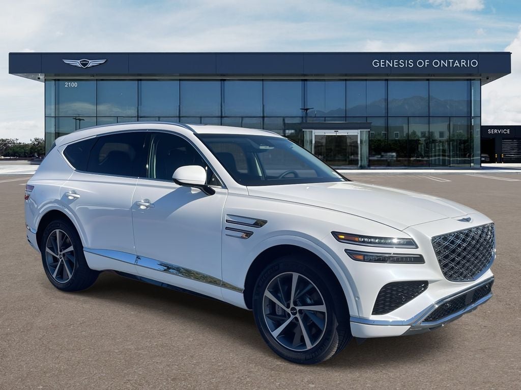 2026 Genesis GV80 3.5T ADVANCED in Uyuni White — front three-quarter view