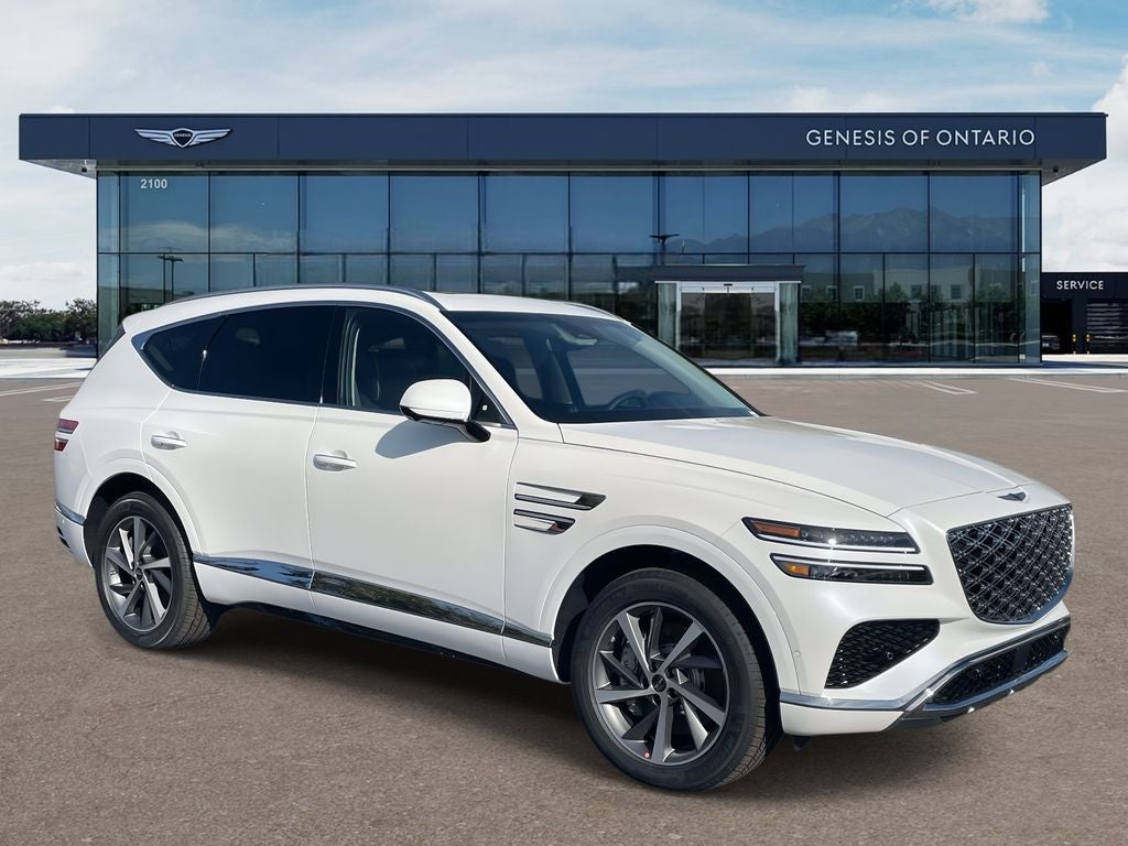 2026 Genesis GV80 3.5T ADVANCED in Uyuni White — front three-quarter view