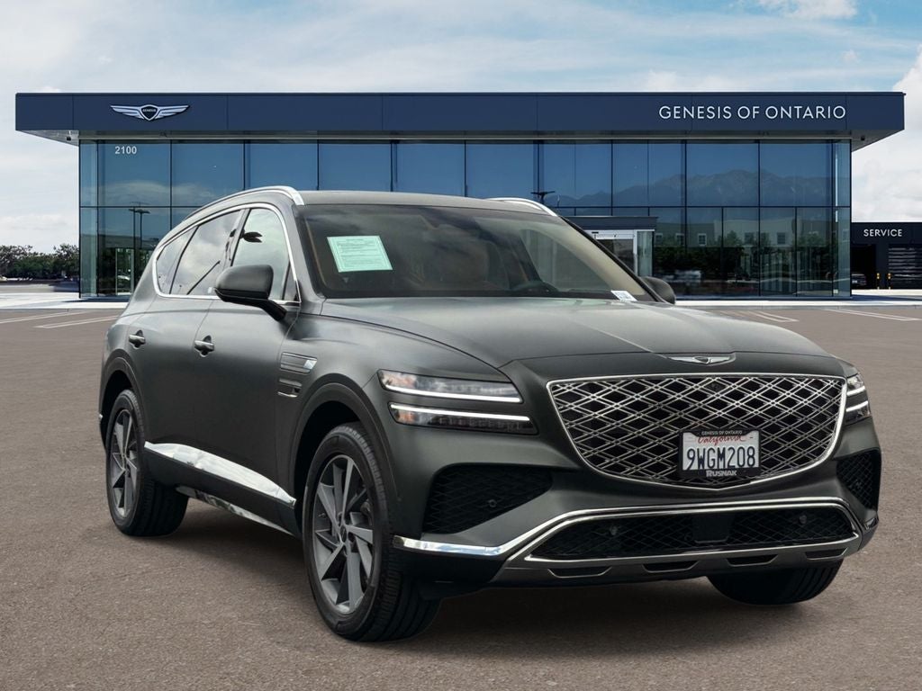 2026 Genesis GV80 3.5T Advanced in Storr Green Matte — front three-quarter view