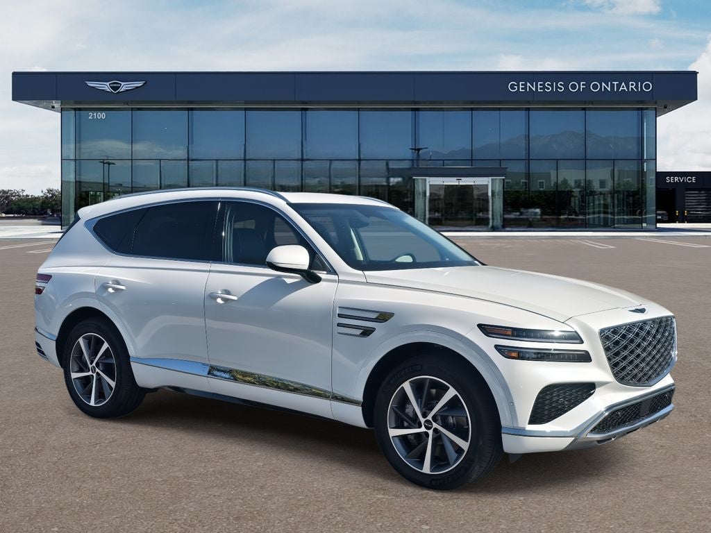 2026 Genesis GV80 3.5T ADVANCED in Uyuni White — front three-quarter view