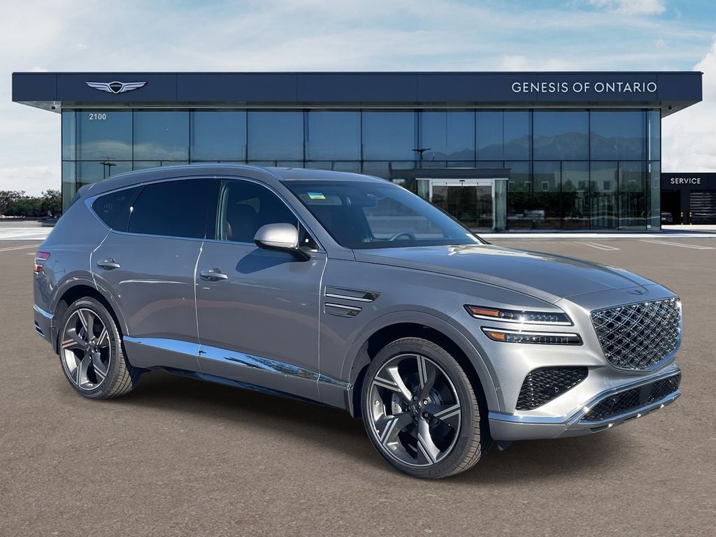 2026 Genesis GV80 3.5T PRESTIGE in Savile Silver — front three-quarter view