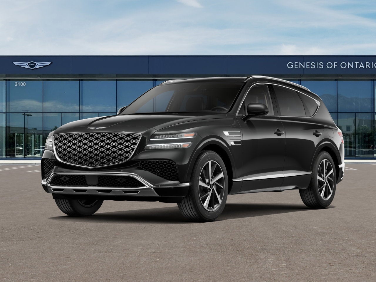 2026 Genesis GV80 2.5T SELECT in Vik Black — front three-quarter view
