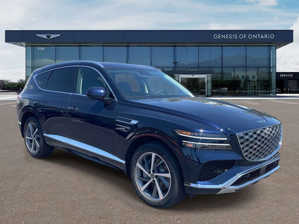 2026 Genesis GV80 2.5T SELECT in Capri Blue — front three-quarter view