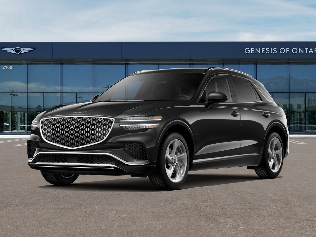 2026 Genesis GV70 2.5T in Vik Black — front three-quarter view