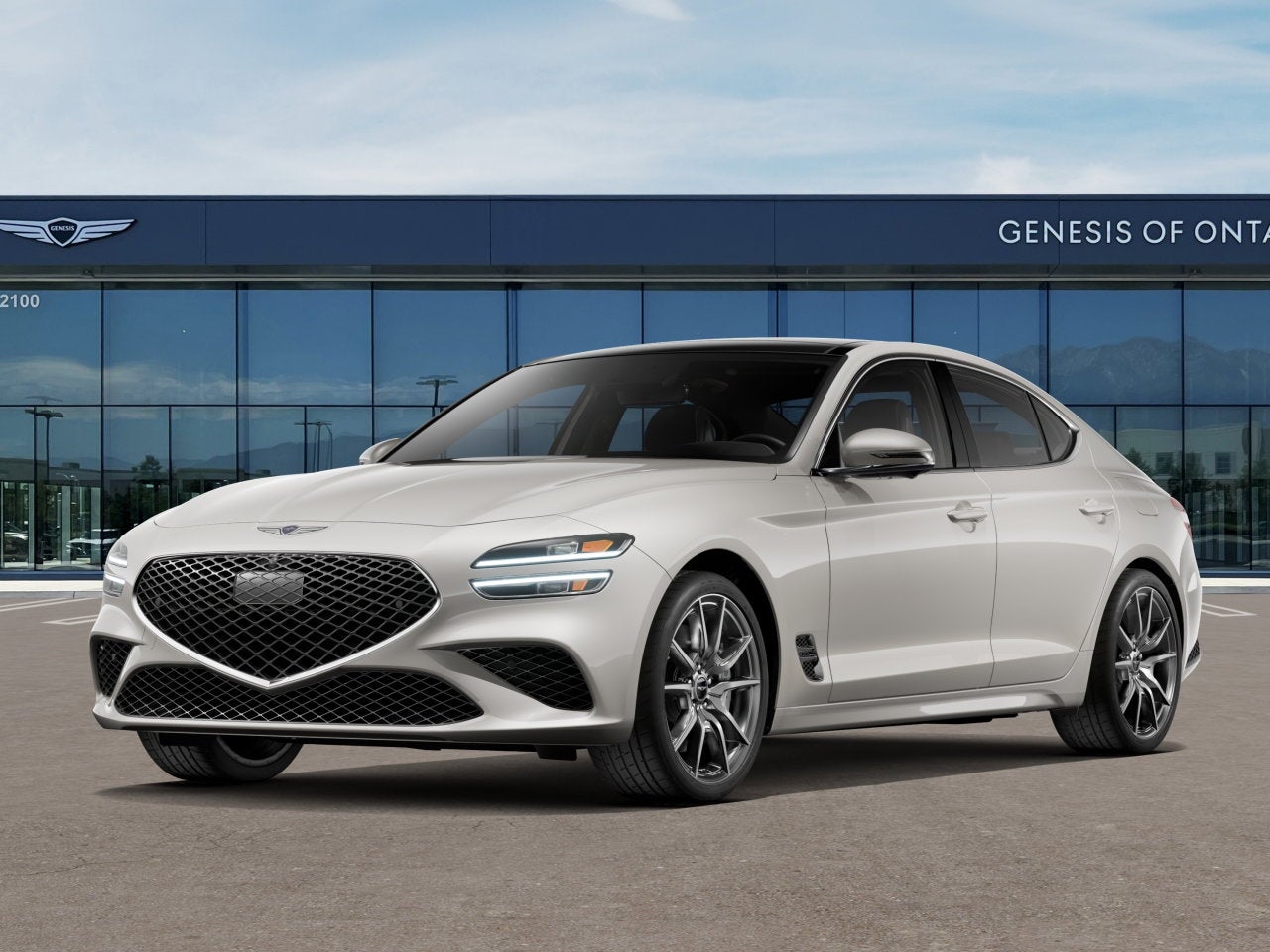 2026 Genesis G70 2.5T PRESTIGE in Vatna Gray — front three-quarter view