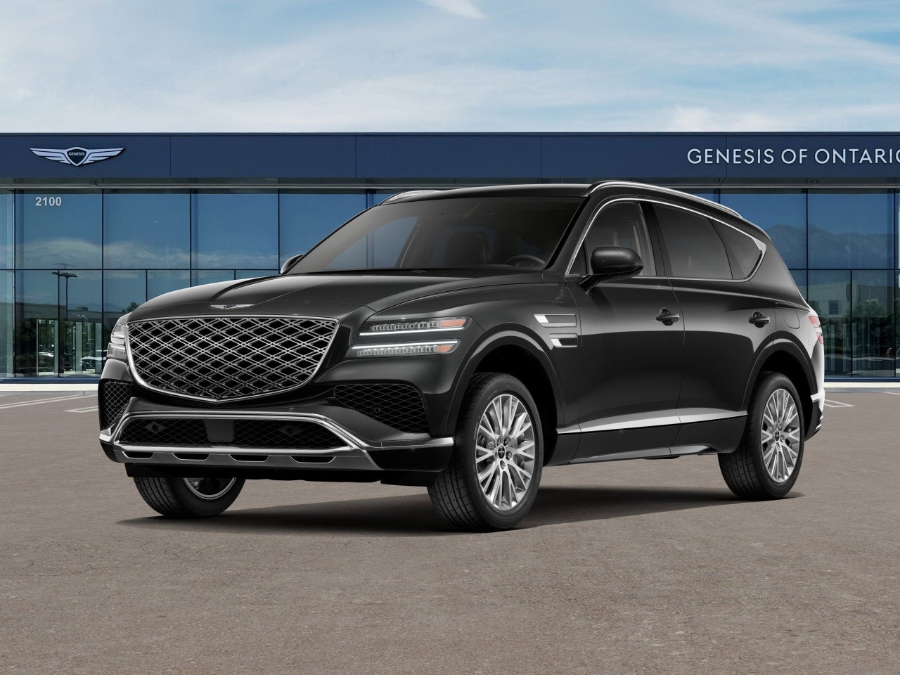 2026 Genesis GV80 2.5T in Vik Black — front three-quarter view